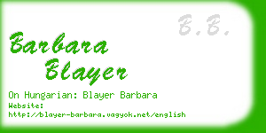 barbara blayer business card